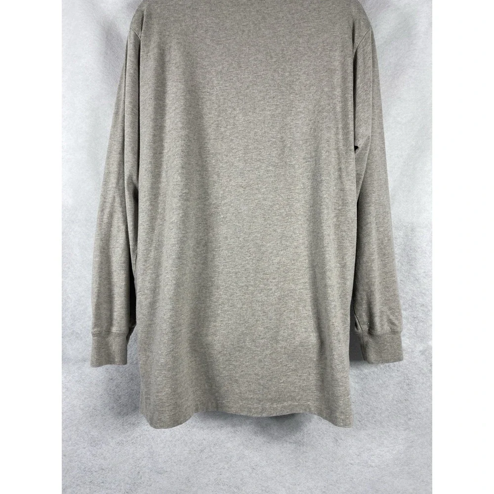 Vintage Polo Ralph Lauren Mens Turtleneck Shirt Large Gray Long Sleeve Old Money